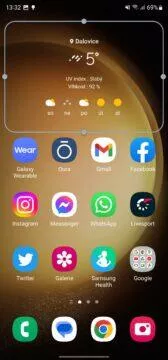 Nový widget počasí One UI 5.1