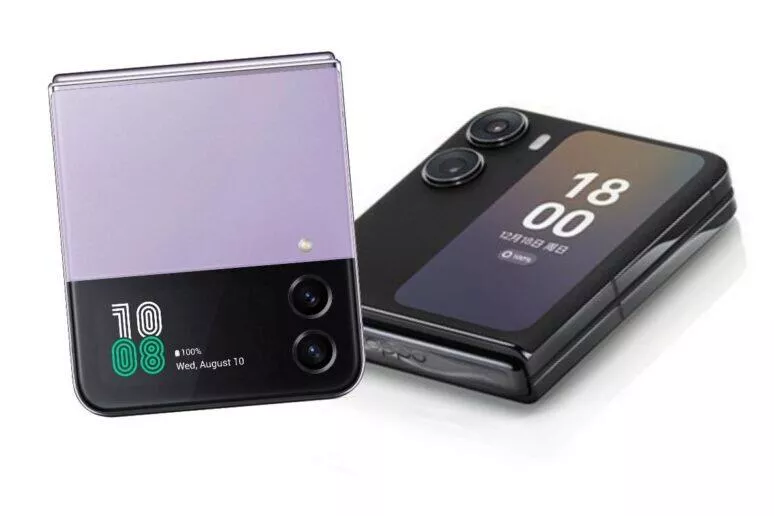 Samsung Galaxy Z Flip5 větší displej Oppo Find N2 Flip Samsung Galaxy Z Flip5 větší displej Oppo Find N2 Flip