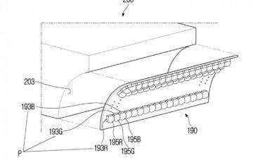 Samsung hodinky s projektorem patent výkres LED