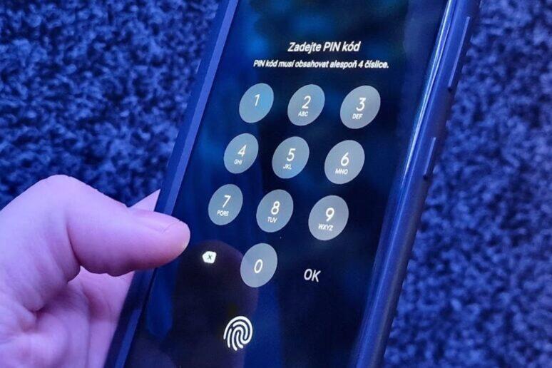 Android PIN bezpečnější odemykání číslice zadávání