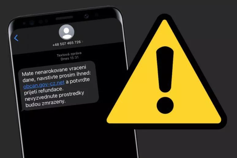 eGov podvod Portál občana SMS e-maily daně odměny eGov podvod Portál občana SMS e-maily daně odměny