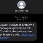 eGov podvod Portál občana SMS e-maily ukázka daně