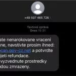 eGov podvod Portál občana SMS e-maily ukázka refundace