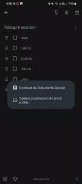 Google Keep poznámky sdílení Spolupracovník návod 5 výběr