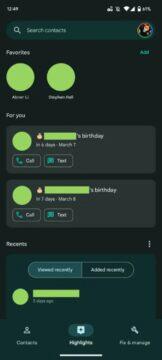 Kontakty Google 4.2 narozeniny ukázka