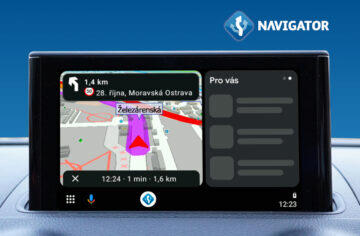 Mapfactor Navigator 7.3 Android Auto Coolwalk ukázka