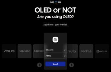 OLED finder Samsung display displeje web vyhledávač