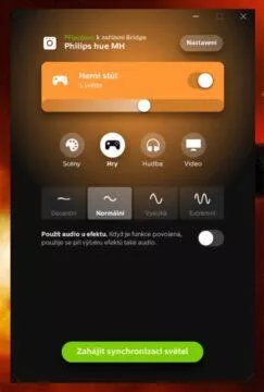 Philips Hue Sync PC hry