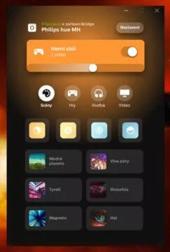 Philips Hue Sync PC scény