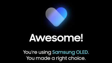 Notificación web del buscador de pantalla OLED de Samsung