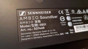 Sennheiser AMBEO Soundbar recenze štítek