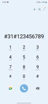 skrytí telefonního čísla android