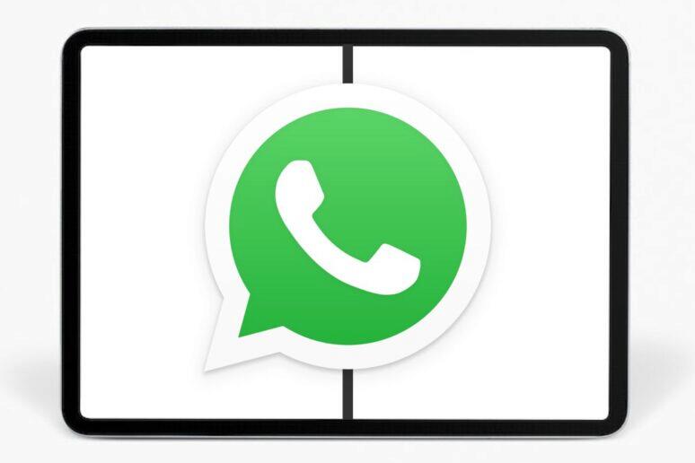 WhatsApp split-view rozdělená obrazovka tablety ohebné mobily beta