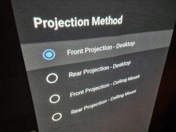 Xiaomi Mi 4K Laser Projector 150 projektor recenze nastavení metody promítání