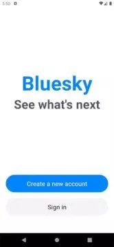 Bluesky Android aplikace sociální síť Google Play ukázka