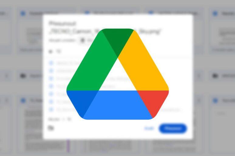Disk Google Drive přenos souborů složek nová nabídka menu