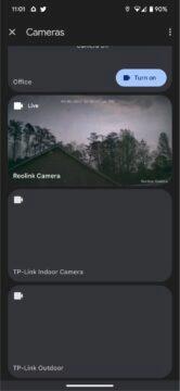 Google Home kamery živý náhled TP-Link Reolink