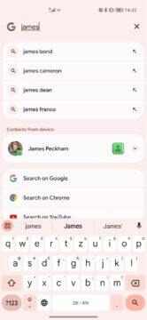 Google Pixel search vyhledávání launcher aplikace 3