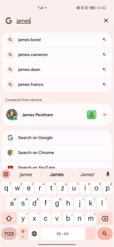 Google Pixel search vyhledávání launcher aplikace 3