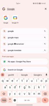 Google Pixel search vyhledávání launcher aplikace 4