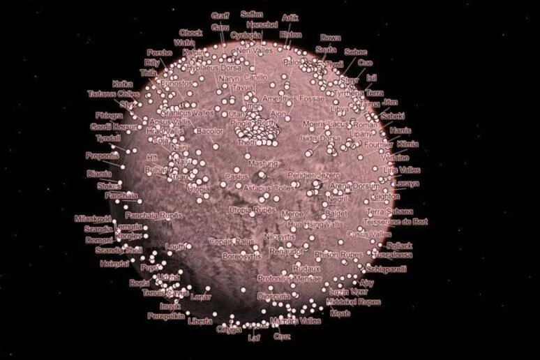 NASA Caltech Mars Mapa mozaika MRO NASA Caltech Mars Mapa mozaika MRO