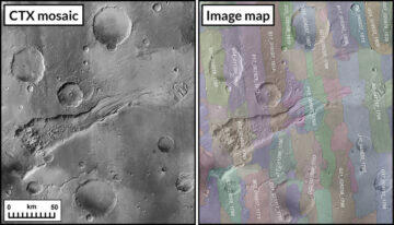 NASA Caltech Mars Mapa mozaika MRO CTX