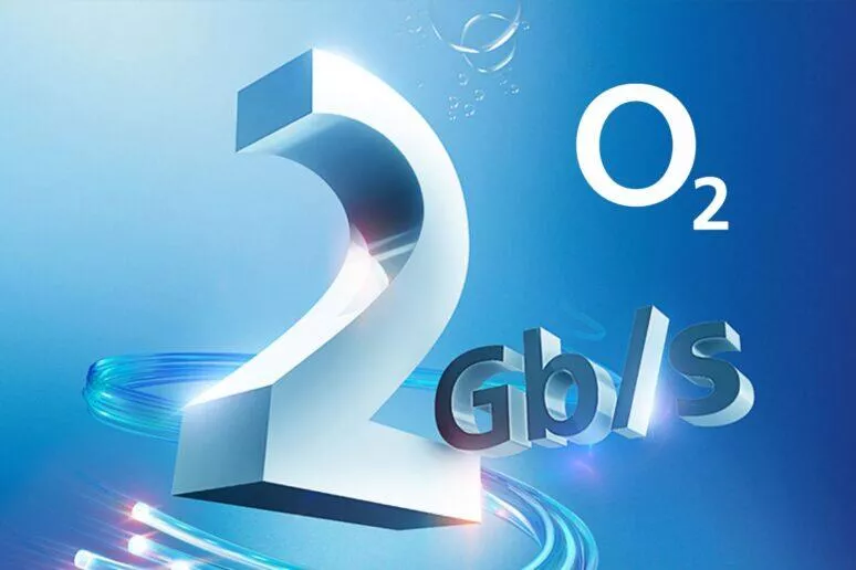 O2 2gbs optický internet připojení 2 000 kbps nejrychlejší v čr