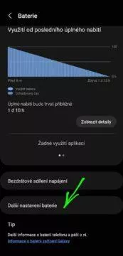 Samsung životnost baterie chránit baterii návod funkce nastavení 3 další nastavení