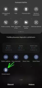 samsung zivotnost baterie chranit baterii navod funkce nastaveni roletka 3 prepinac