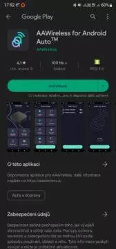 AAWireless bezdrátové Android Auto minirecenze aplikace 1