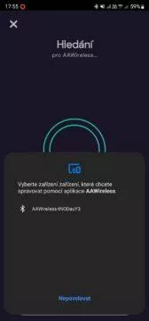 AAWireless bezdrátové Android Auto minirecenze aplikace 3 hledání