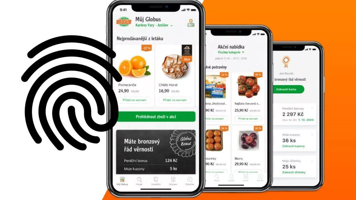 Aplikace Globus nově nabízí biometrické zabezpečení