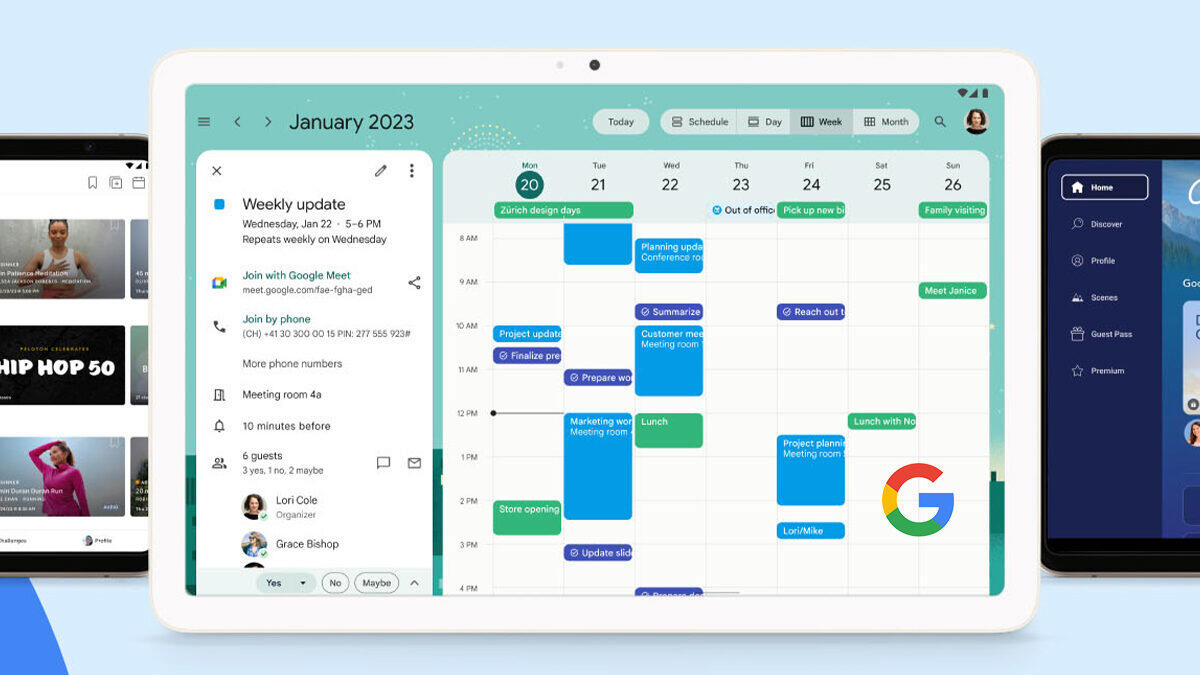 Google Kalendář dostává nádherné prostředí pro tablety a skládací mobily. Změna se dotkne dalších 50 aplikací