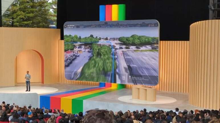 Google Maps Immersive View 3D Routes demo at Google IO 2023
