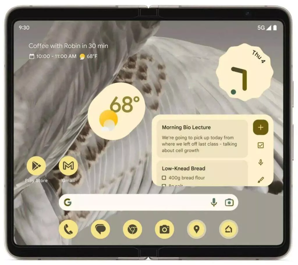 Google Pixel fold přední strana hlavní displej rámečky únik Google Pixel fold přední strana hlavní displej rámečky únik