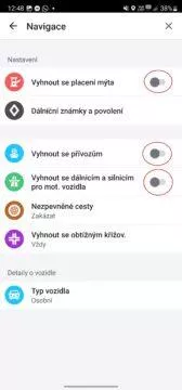 waze jak se vyhnout trajektu