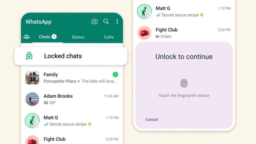 WhatsApp locked chats notification Zuckerberg preview