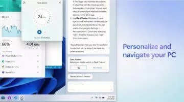 Windows 11 Copilot AI asistent postranní panel navigace