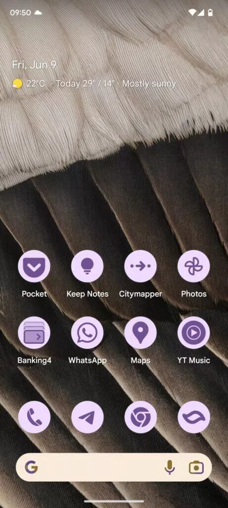 Android 14 beta 3 ztmavení tapety wallpaper dimming battery saver původní tapeta
