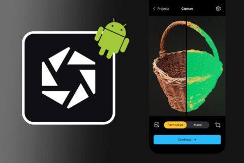 Android aplikace RealityScan 3D sken