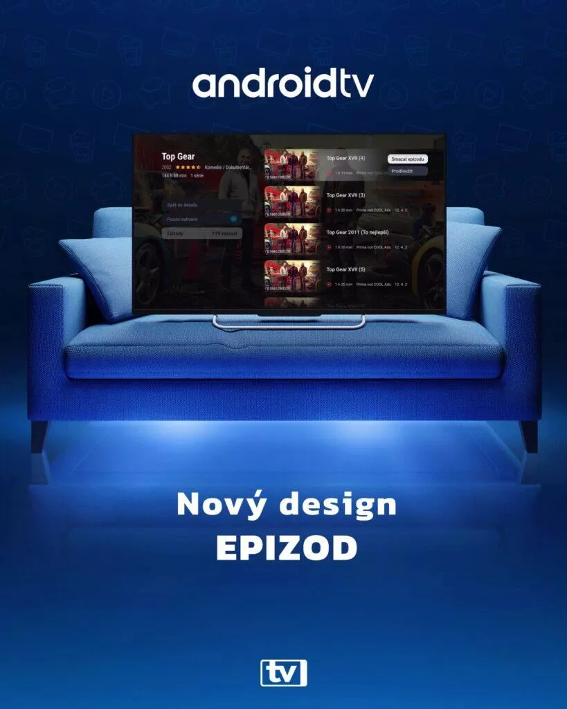 aplikace SledovaniTv novinky update lěto 2023 design epizody