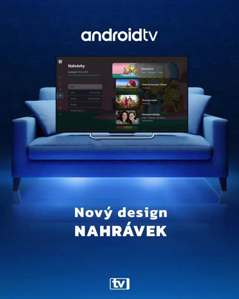 aplikace SledovaniTv novinky update lěto 2023 design nahrávky