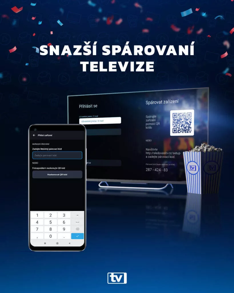 aplikace SledovaniTv novinky update lěto 2023 párování