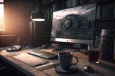 futuristic work table