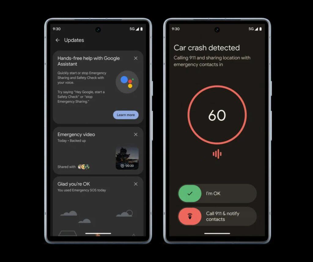 Google Fitbit Pixel Feature Drop červen 2023 novinky funkce detekce autonehody