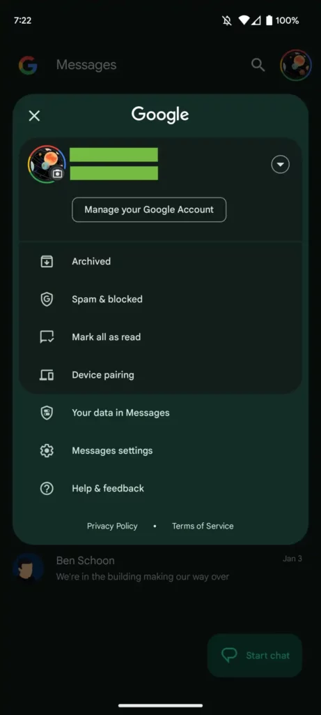 google zpravy ucet