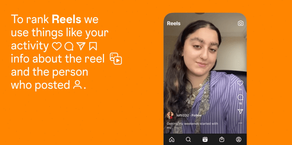 Instagram příspěvky řazení pravidla Reels