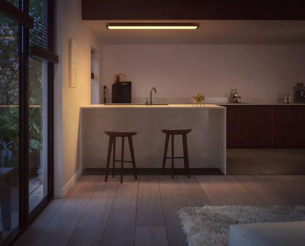Philips Hue novinky aplikace žárovky svítidla E14 luster Aurelle Surimu bar