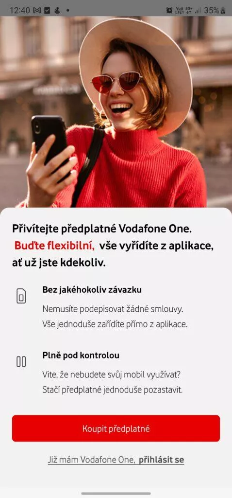 vodafone aplikace
