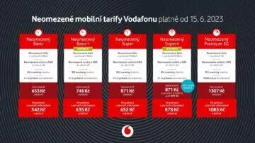 Vodafone nové tarify